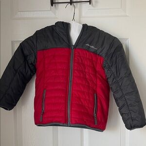 Eddie Bauer Kids Puffer Jacket in Red and Gray